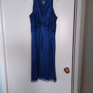 Ann Taylor blue halter cocktail dress